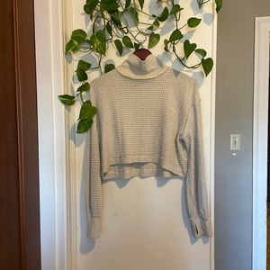 Free People Cropped Turtleneck Sweater - XS